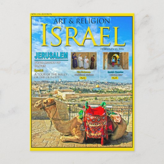 Israël Jeruzalem Briefkaart (Voorkant)