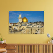 Israël, Jeruzalem, Dome of the Rock Canvas Afdruk (Insitu (Woonkamer))