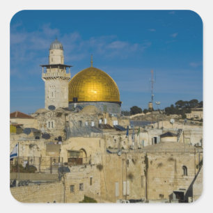 Israël, Jeruzalem, Dome of the Rock Vierkante Sticker
