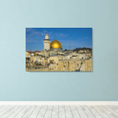Israël, Jeruzalem, Rotskoepel Canvas Afdruk (Insitu (Houten vloer))