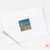 Israël, Jeruzalem, Rotskoepel Vierkante Sticker (Envelop)