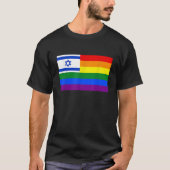 Israel Joodse LGBT T Shirt Gay Lesbische Pride Vla (Voorkant)