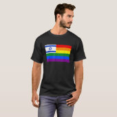 Israel Joodse LGBT T Shirt Gay Lesbische Pride Vla (Voorkant volledig)