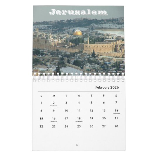 Israël Kalender (Feb 2026)