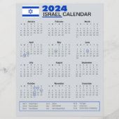 Israël Kalender 2024 | Feestdagen & Waarnemingen (Voorkant)