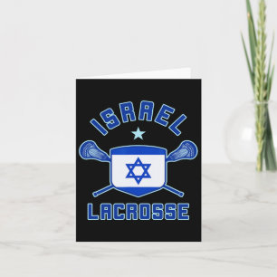 Israel Lacrosse Israeli Flag Lax Sticks T-shirt Kaart