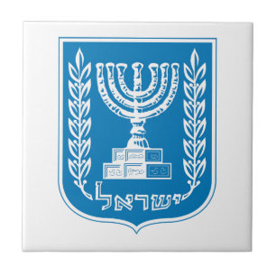 Israël land wapen wapenschild symbool embleem vlag tegeltje