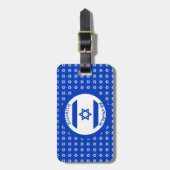 Israel Magen David Blue White - Gepersonaliseerde  Bagagelabel (Voorkant verticaal)
