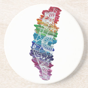 Israel Mandala Pride Art Zandsteen Onderzetter