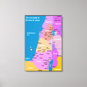 Israel Map First Century Canvas Afdruk (Voorkant)