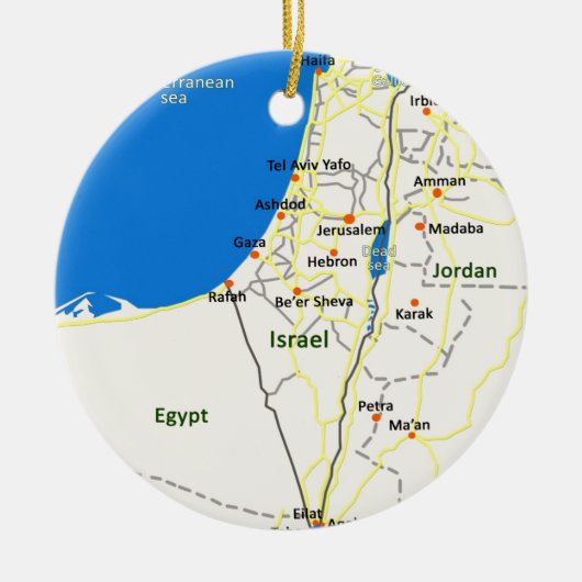 Israel map.JPG Keramisch Ornament (Voorkant)