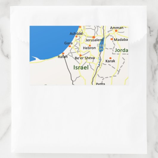 Israel map.JPG Rechthoekige Sticker (Tas)