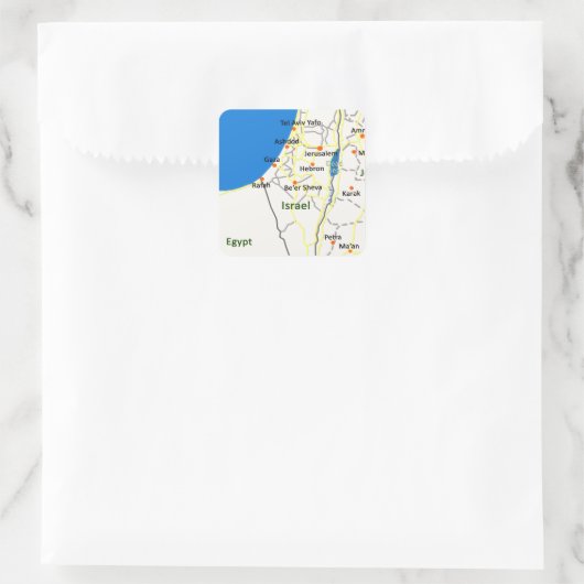 Israel map.JPG Vierkante Sticker (Tas)