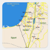 Israel map.JPG Vierkante Sticker (Voorkant)
