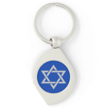 Israël matte zilveren davidster op blauw