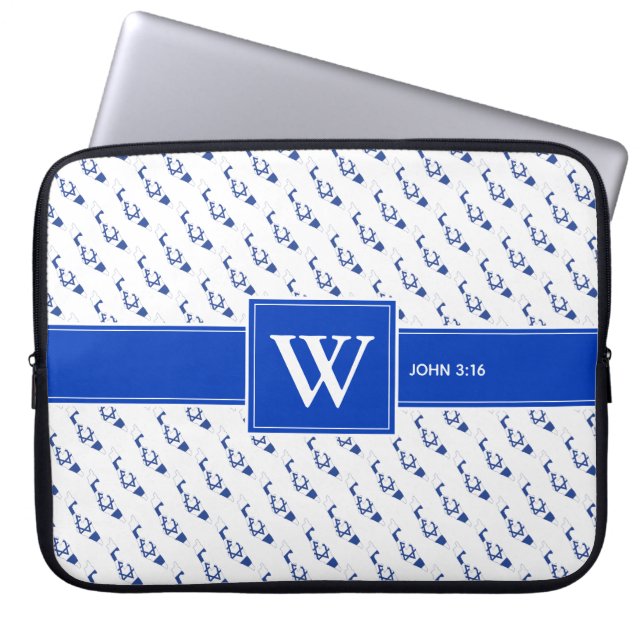 ISRAEL Messianic Bible Christelijk Monogram laptop Laptop Sleeve (Voorkant)