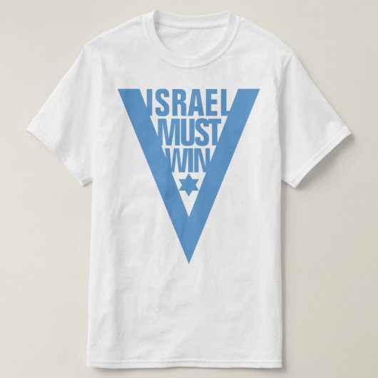 ISRAËL MOET WINNEN T-SHIRT (Design voorkant)