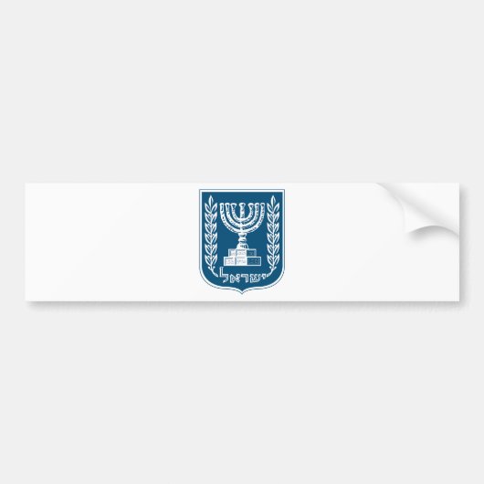 Israel National Emblem Bumpersticker (Voorkant)