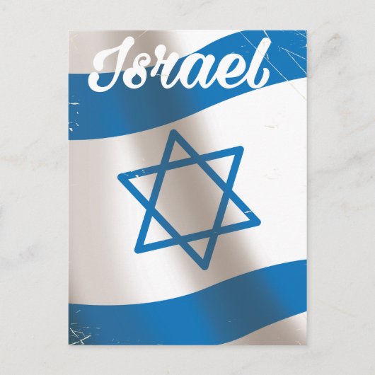 Israel National Flag vintage-poster Briefkaart (Voorkant)