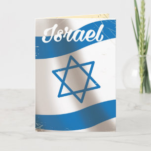 Israël Nationale Vlag vintage reisposter Feestdagen Kaart