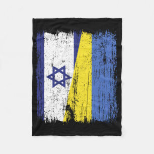 Israël Oekraïne Half Vlag Israëlische Oekraïense E Fleece Deken