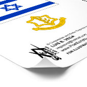Israël-oorlogspatronen Perfect Poster (Hoek)