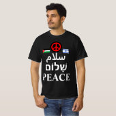 Israël - Palestina Oorlog: Arabisch, Hebreeuws, VR T-shirt (Voorkant volledig)