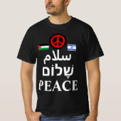 Israël - Palestina Oorlog: Arabisch, Hebreeuws, VR T-shirt (Voorkant)