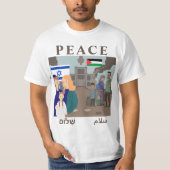 Israël - Palestina Oorlog PEACE FAMILIE T-shirt (Voorkant)