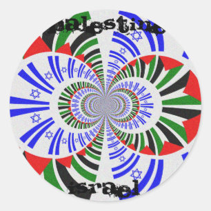 Israël & Palestina Ronde Sticker