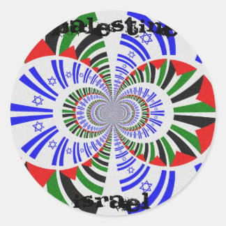 Israël & Palestina Ronde Sticker