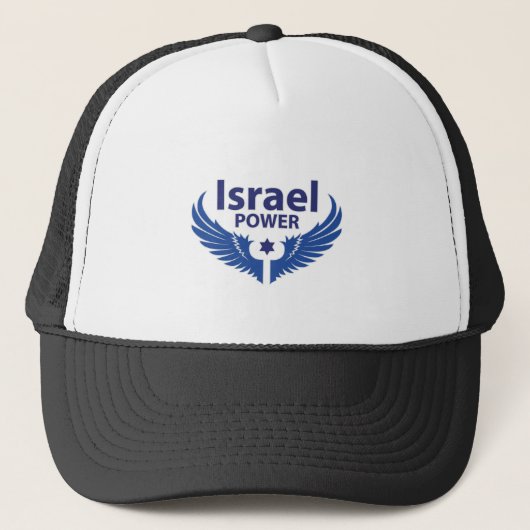 Israel Power with Bluew wings Trucker Pet (Voorkant)