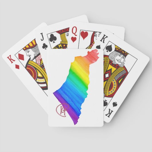 Israel Pride Art Pokerkaarten (Achterkant)