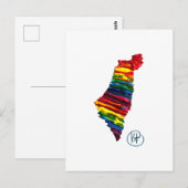 Israël Pride Studio Kunst Briefkaart (Voorkant / Achterkant)