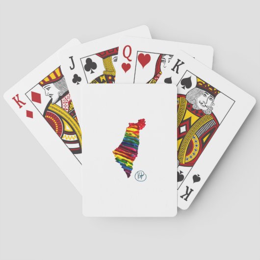 Israël Pride Studio Kunst Pokerkaarten (Achterkant)