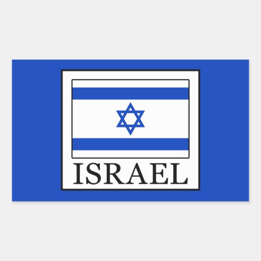 Israël Rechthoekige Sticker (Voorkant)