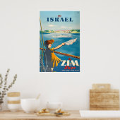 Israël Reisposter Israël Kunst ZIM Schepen Print (Keuken)
