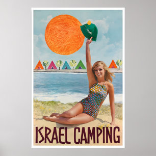 Israël Reisposter Retro Campingposter Vintage Poster