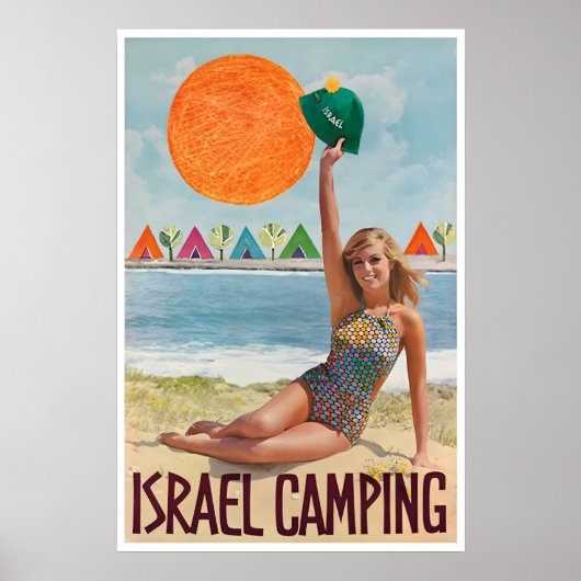 Israël Reisposter Retro Campingposter Vintage Poster (Voorkant)