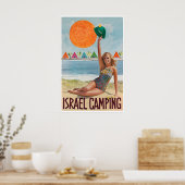 Israël Reisposter Retro Campingposter Vintage Poster (Keuken)