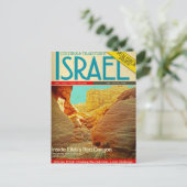 Israël rode canyon briefkaart (Staand voorkant)