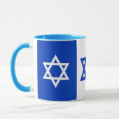 Israël, Rode Hart & Israëlische Vlag koffie/thee Mok (Links)