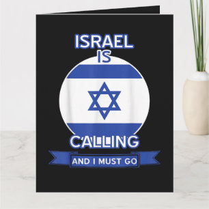 Israël roept en ik moet gaan bedankkaart