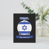 Israël roept en ik moet gaan feestdagenkaart (Staand voorkant)