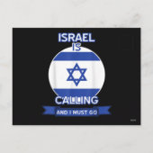 Israël roept en ik moet gaan feestdagenkaart (Achterkant)