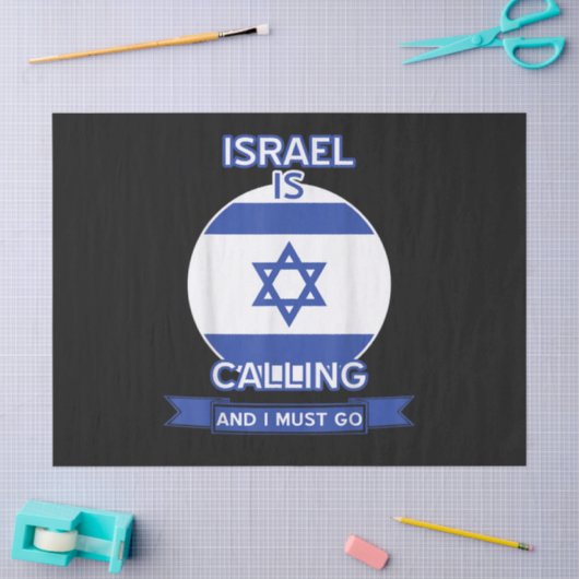 Israël roept en ik moet gaan tissuepapier (Craft)