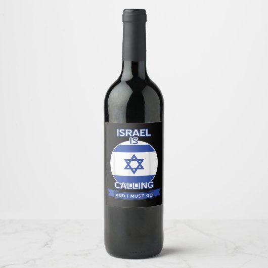 Israël roept en ik moet gaan wijn etiket (Voorkant)