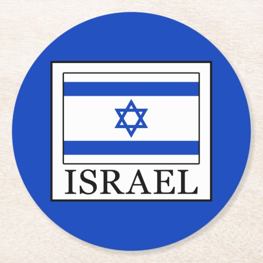 Israël Ronde Kartonnen Onderzetter (Voorkant)