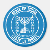 Israel Round Emblem Magneet (Voorkant)