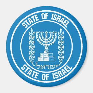 Israel Round Emblem Magneet